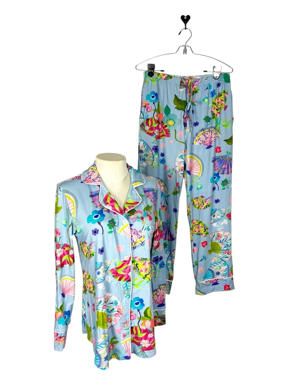 Cat's Pajamas 2 piece‎ Shanghai Fans size Small 2 piece long sleeve pants